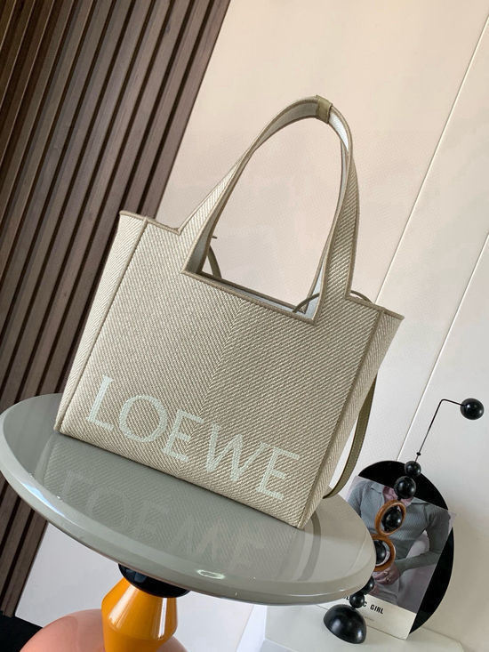 Loewe Font Tote Jacquard Canvas Handbag 9089