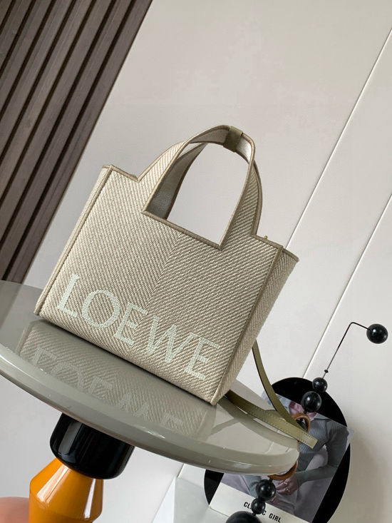 Loewe Font Tote Small Jacquard Canvas Handbag 9090
