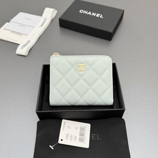 Chanel Zip Around Short Leather Wallet AP3999