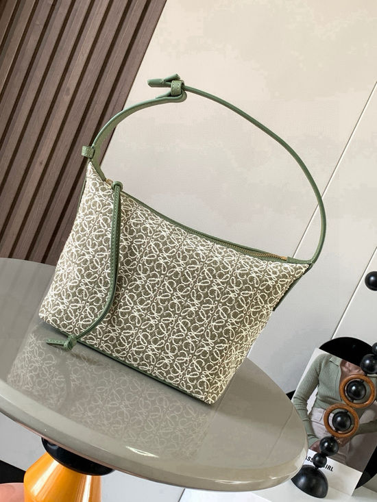 Loewe Cubi Jacquard Leather Small Shoulder Bag 9007