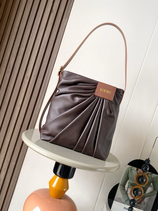 Loewe Draped Nappa Leather Handbag 9156