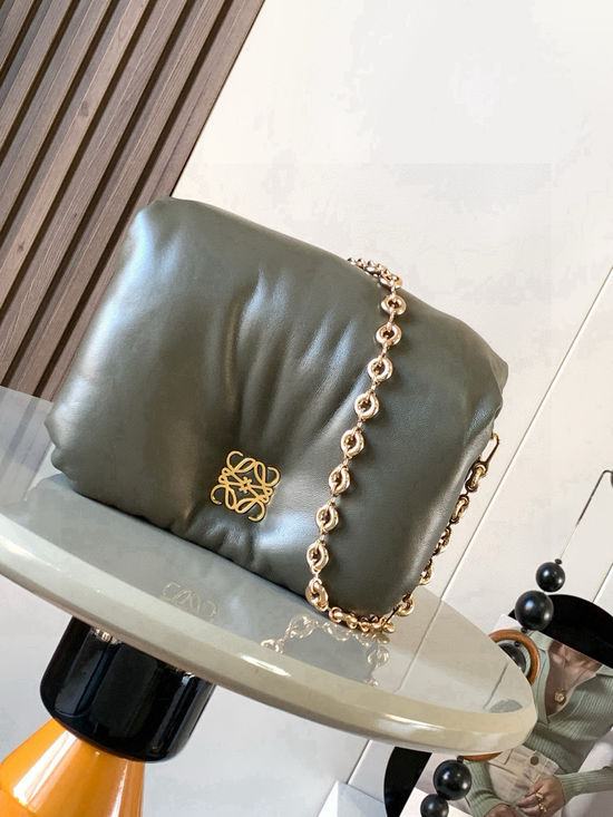 Loewe Puffer Goya Shiny Nappa Leather Handbag 9140