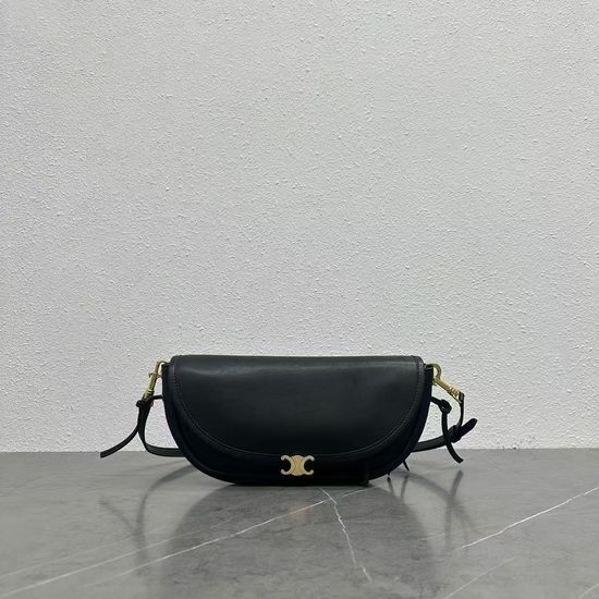 Celine Halfmoon Small Black Handbag 103737