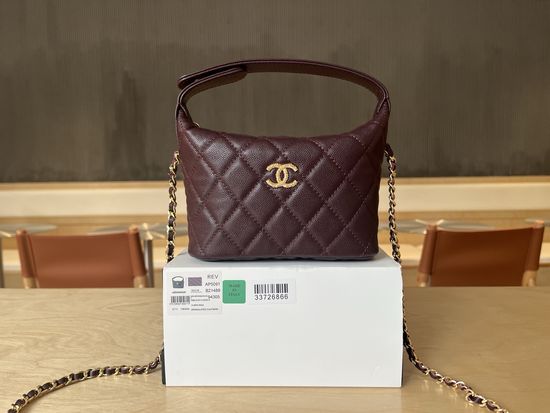 Chanel Lunch Box Bag Caviar Leather AP5191
