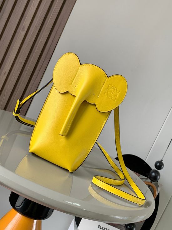 Loewe Elephant Calfskin Crossbody Phone Bag 9200