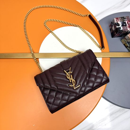 Yves Saint Laurent Envelope Quilted Leather Bag 526286