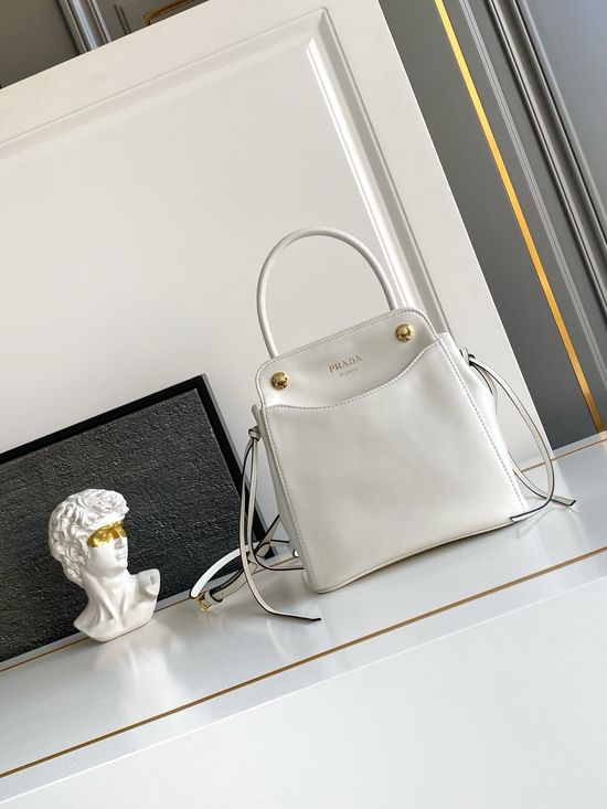 Prada Carry Leather Handbag 1BA496