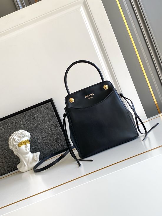Prada Carry Leather Handbag 1BA496