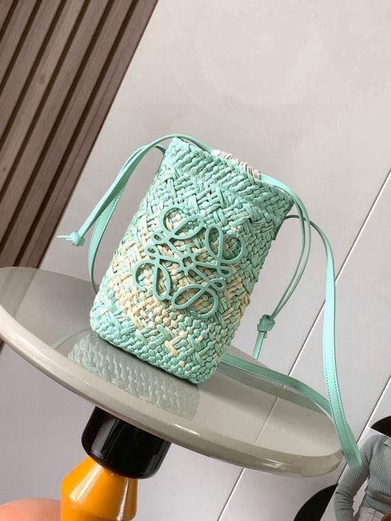 Loewe Woven Palm Leather Mini Phone Bag 8009