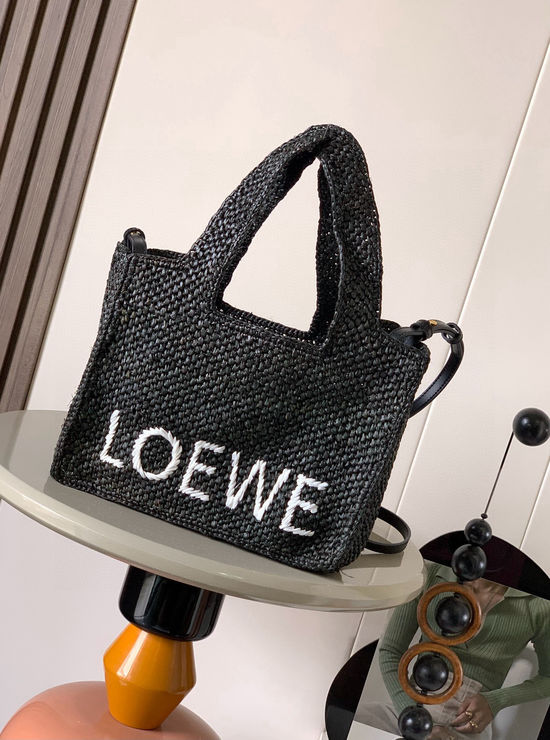 Loewe Font Raffia Tote Bag 8021