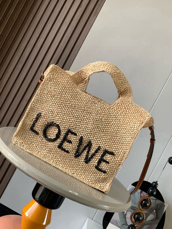 Loewe Raffia Font Tote Bag 8022
