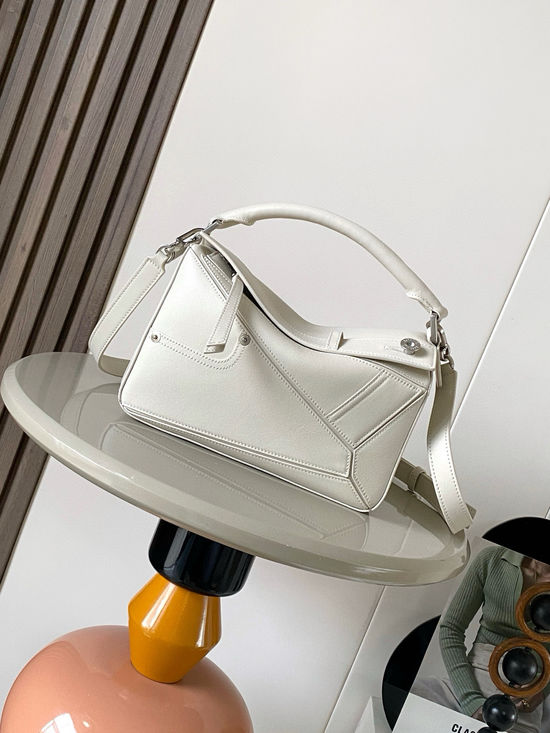 Loewe Panta Puzzle Small Glossy Leather Handbag 9109