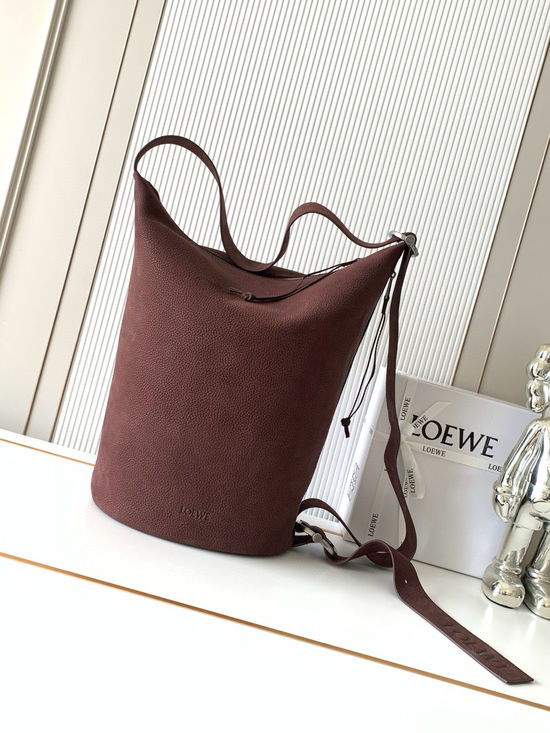 Loewe Loop Nubuck Leather Bucket Handbag 9589
