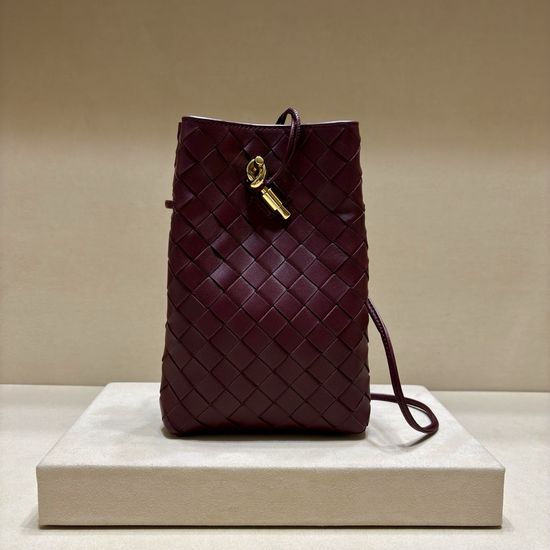Bottega Veneta Andiamo Intrecciato Woven Phone Pouch 3010