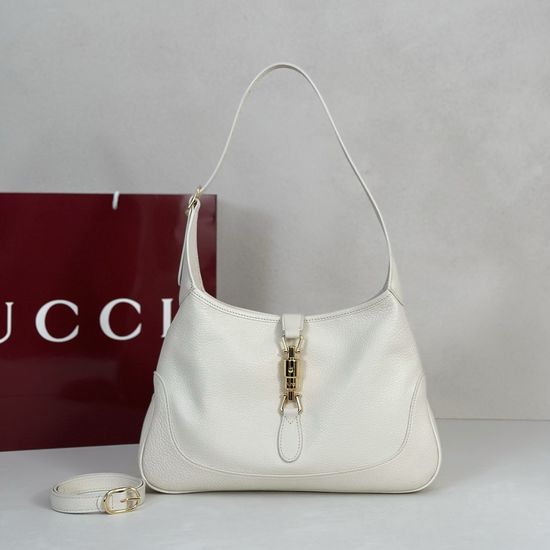 Gucci Shoulder Bag Off-white Lambskin Leather 863136