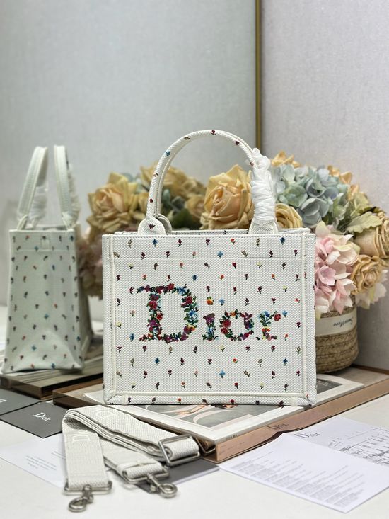 Christian Dior Mini Book Tote Embroidered 7262