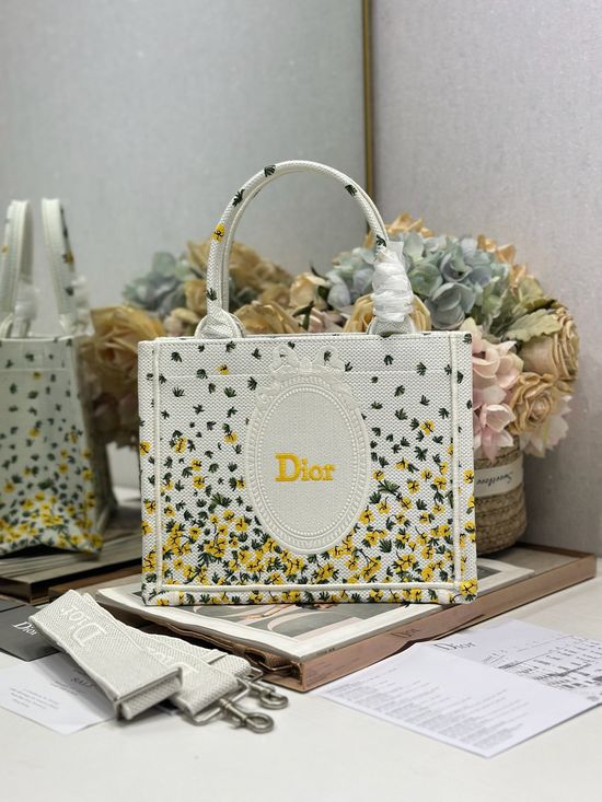 Christian Dior Mini Book Tote Yellow Green 7168