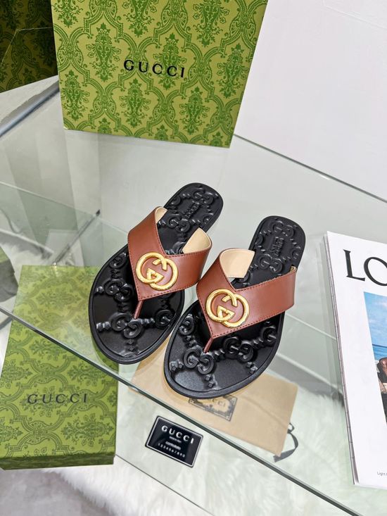 Gucci Soft Lining Flip Flops with Multiple Color Options