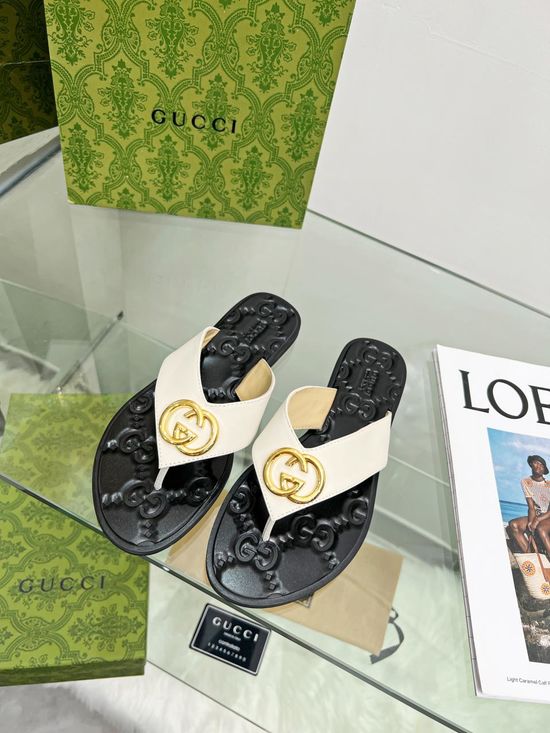 Gucci Soft Lining Flip Flops with Multiple Color Options
