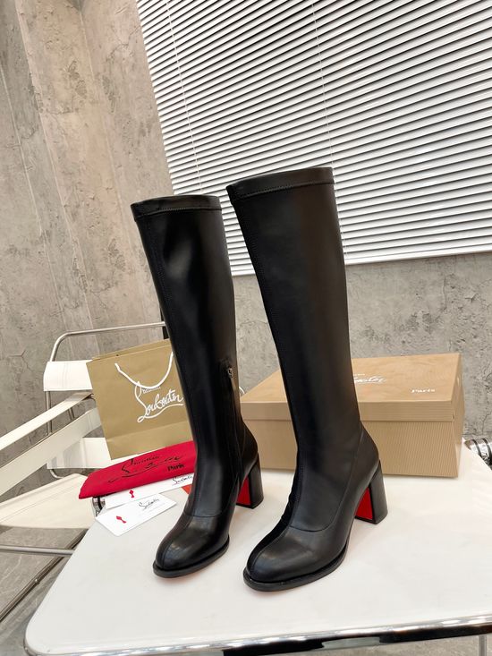 Louis Vuitton Elegant Stretch Velvet Block Heel Ankle Boots