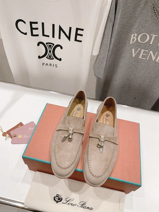 Loro Piana Classic Soft Suede Loafers with Non-slip Sole