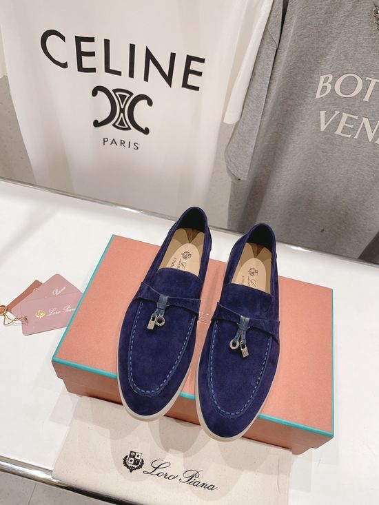 Loro Piana Classic Soft Suede Loafers with Non-slip Sole