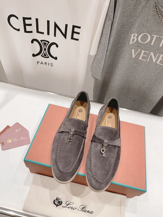 Loro Piana Classic Soft Suede Loafers with Non-slip Sole