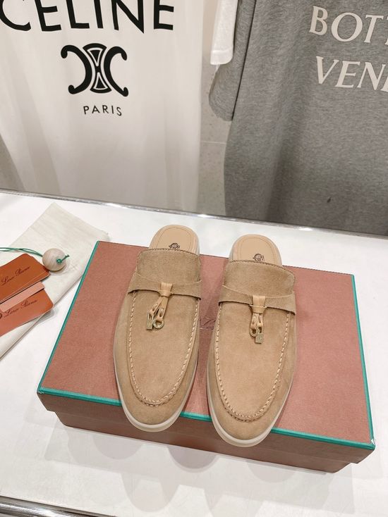 Loro Piana Classic Suede Loafers Comfortable Durable Daily Casual Shoes