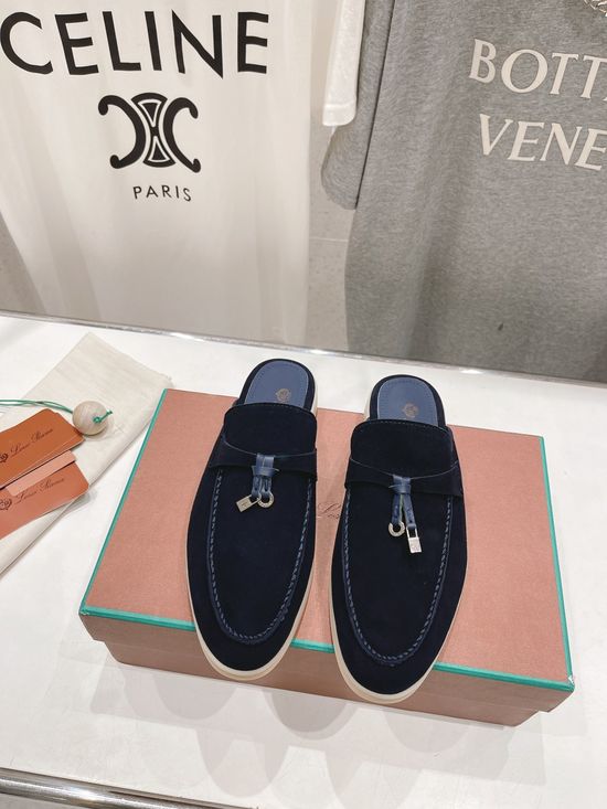 Loro Piana Classic Suede Loafers Comfortable Durable Daily Casual Shoes