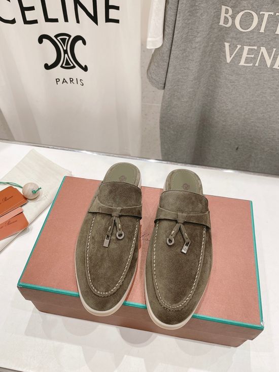 Loro Piana Classic Suede Loafers Comfortable Durable Daily Casual Shoes