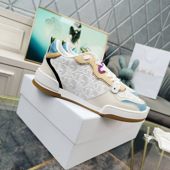 Christian Dior CD Stylish Suede Hollow Out Casual Sneakers With Contrast Details