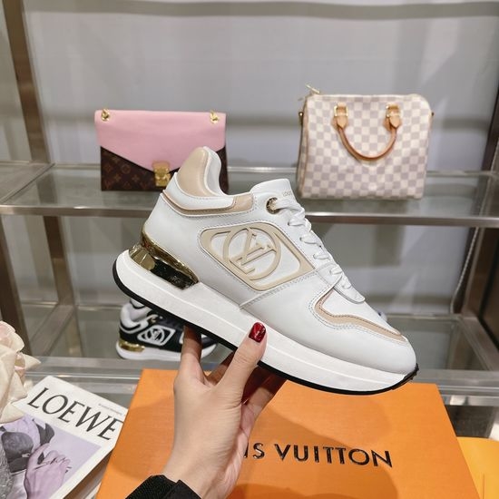 Louis Vuitton LV Two-tone Leather Casual Running Sneakers Wear-resistant