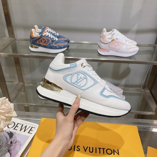 Louis Vuitton LV Two-tone Leather Casual Running Sneakers Durable Soft Sole