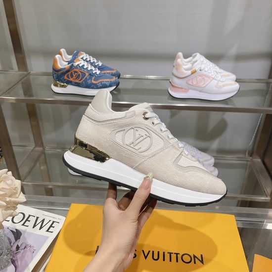 Louis Vuitton LV Denim Leather Casual Running Sneakers Non-slip Comfortable