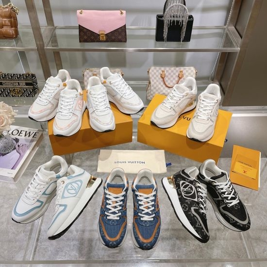 Louis Vuitton LV Denim Leather Casual Running Sneakers Non-slip Comfortable