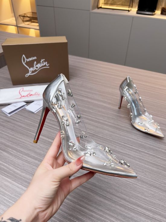 Louis Vuitton Rhinestone Embellished Stiletto Heel Dress Sandals