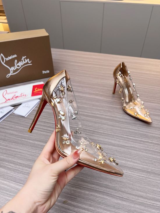 Louis Vuitton Rhinestone Embellished Stiletto Heel Dress Sandals