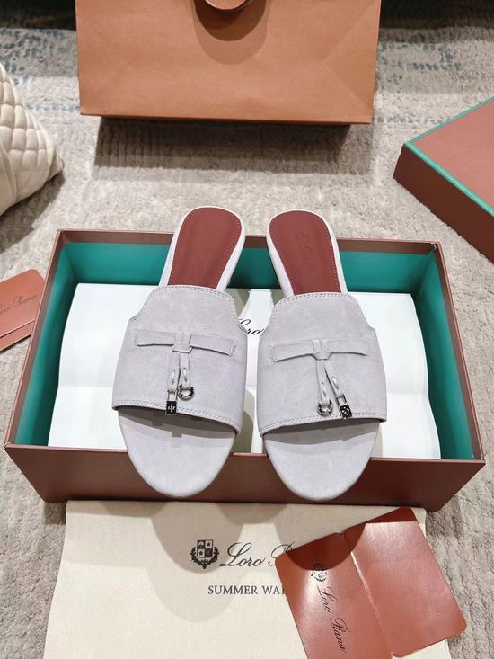 Loro Piana Comfortable Knitted Slippers with Soft Sheepskin Insole