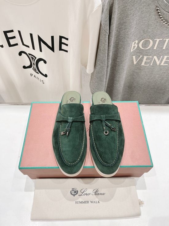Loro Piana Classic Suede Mule Loafers Comfortable Non-slip Casual Shoes