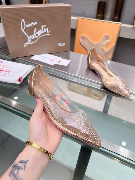 Christian Louboutine Elegant Rhinestone Decor High Heel Dress Sandals