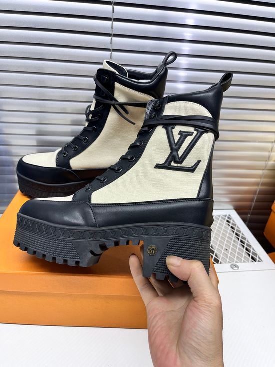 Louis Vuitton Trendy Colorblock Outdoor Ankle Boots Lightweight Wear-resistant