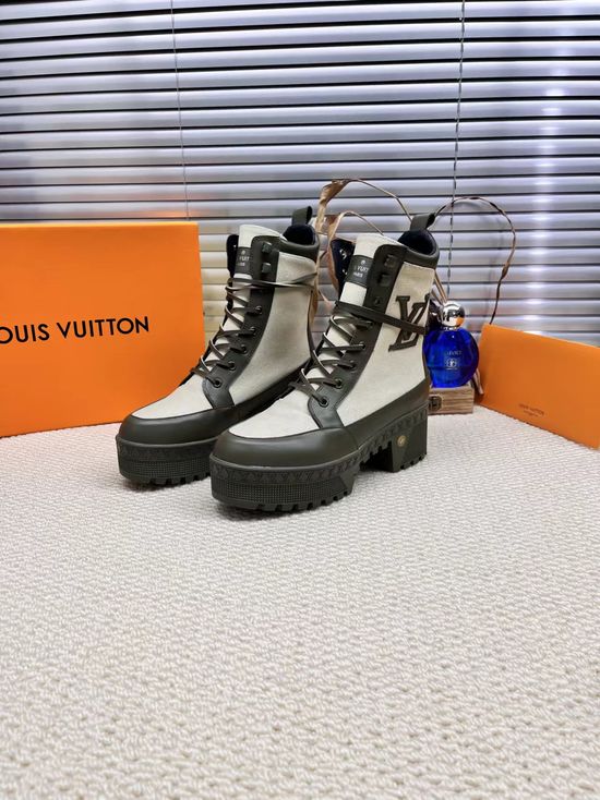 Louis Vuitton Trendy Colorblock Outdoor Ankle Boots Lightweight Wear-resistant