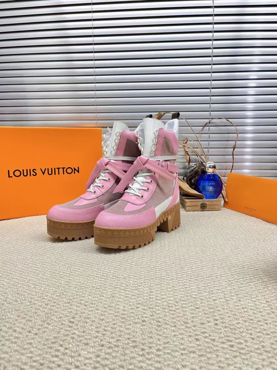 Louis Vuitton Trendy Colorblock Outdoor Ankle Boots Lightweight Wear-resistant