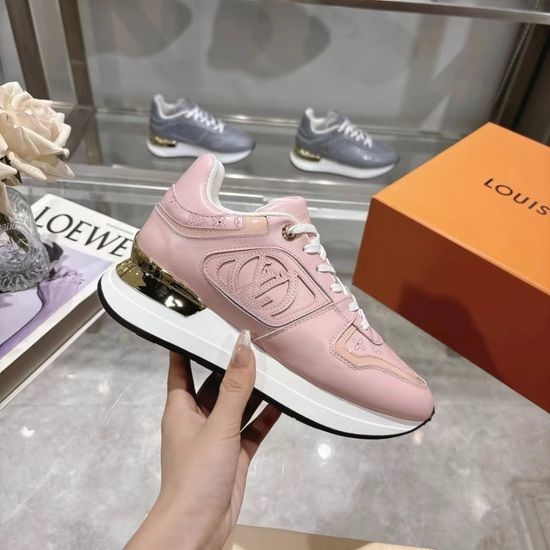 Louis Vuitton LV Genuine Leather Fashion Sneakers With Hidden Insole