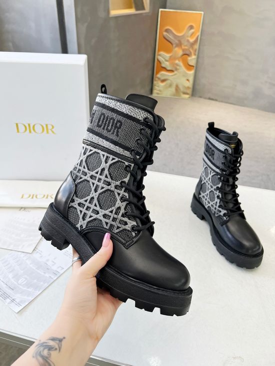 Christian Dior Premium Cowhide Leather Casual Work Boots