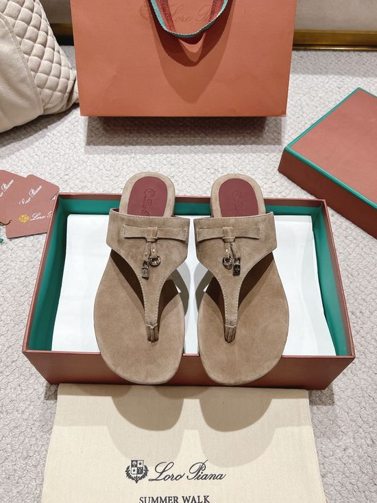 Loro Piana Soft Cashmere Slides with Premium Leather Outsole