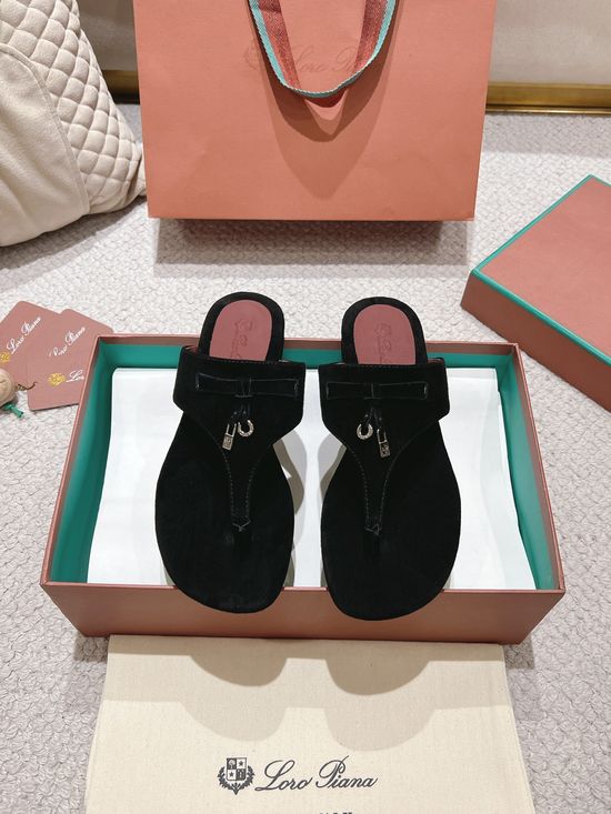 Loro Piana Soft Cashmere Slides with Premium Leather Outsole