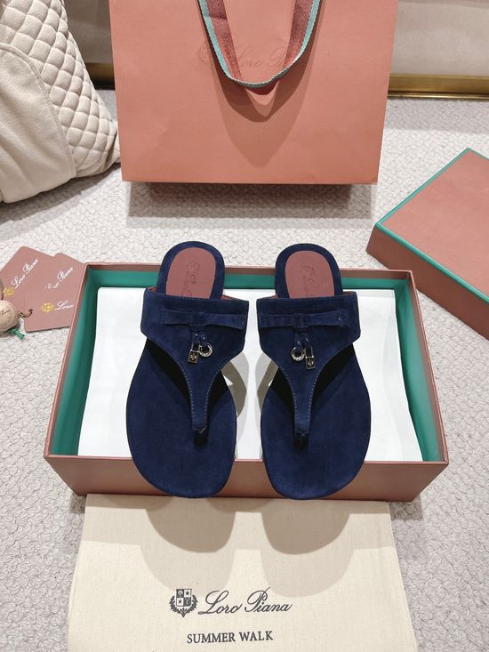 Loro Piana Soft Cashmere Slides with Premium Leather Outsole