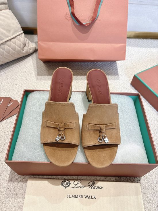 Loro Piana Knit Upper Soft Lined Non Slip Slide Sandals