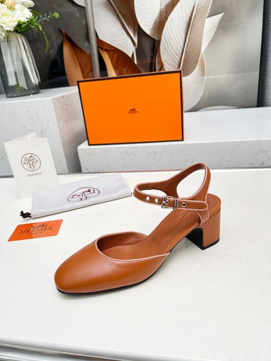 Hermes High Heel Sandals Soft Leather Comfortable Premium Quality Footwear